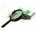 Handheld Magnifying Glass Black Plastic Frame 50mm 75mm 90mm Lens 5X Magnifier for Promotion