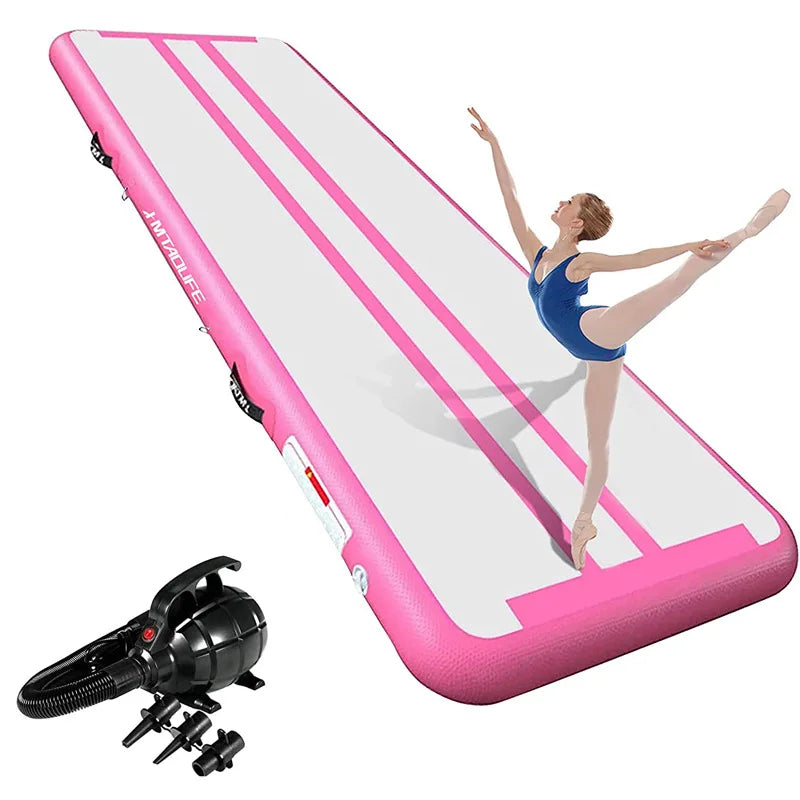 Custom Logo Gymnastics Mats Tumbling Mat Inflatable Air Track for Gym