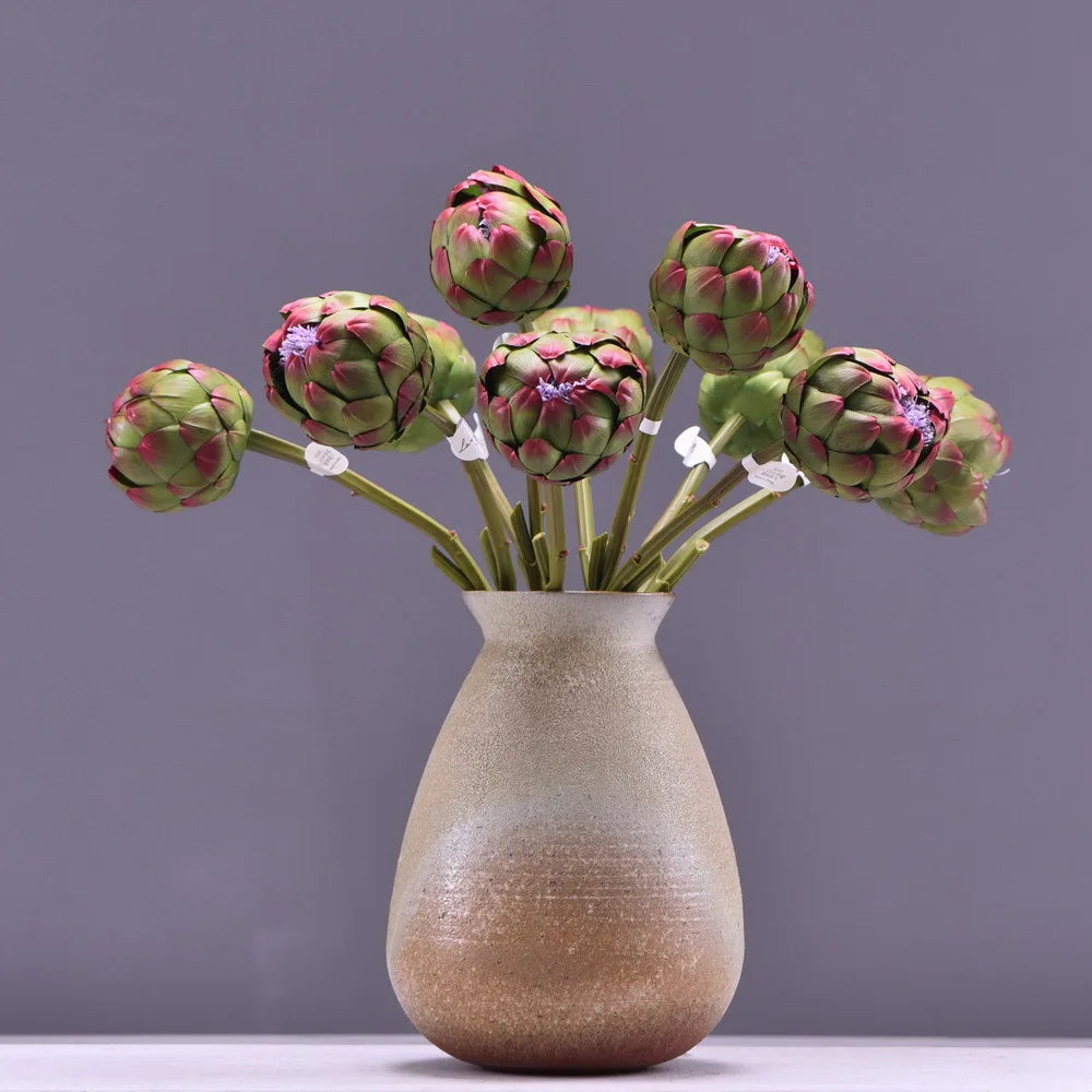 X177 Factory Direct Wholesale Artificial Flower Single Artichoke Home Decoration Flower Arrangement