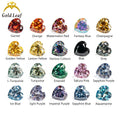 Goldleaf RTS Wholesale Heart Cut Plating Full Multicolor Moissanite Diamond with GRA Certificate Moissanite Loose Gemstones