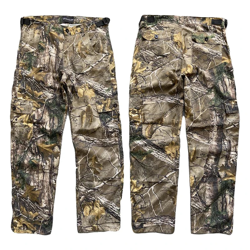 Custom Camouflage Canvas Twill Cotton Trouser Digital Printing Real Tree Camo Cargo Pants Men