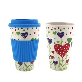 Wholesale Factory Price New Personalised Bamboo Fiber Body Reusable Cheap Bamboo Cup Coffee Travel Mug With Lid