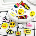 Wholesale Custom Eco-friendly Handmade Rubber PVC Heart Flower Shoe Charm Soft Patches for Kids' Croc Shoes