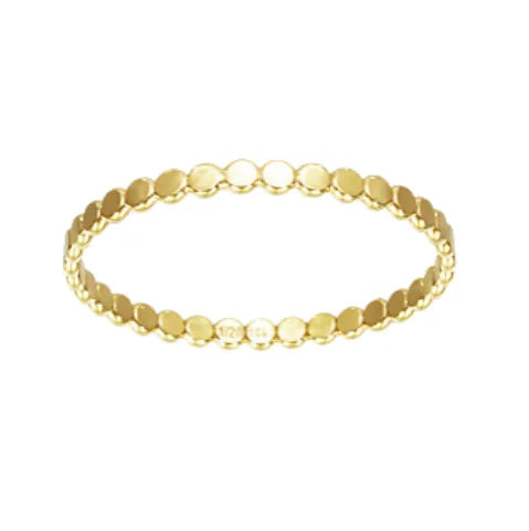 GP Ring Band 14k Gold Filled Flat Beaded US Size Permanent Rings Gold Filled Light Gold Rings Wholesale