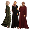 EID Abaya Dubai Turkey Solid Color Simple Modest Islamic Clothing Muslim Women Dress Abaya