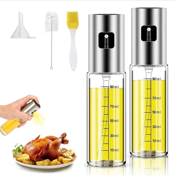 5-Piece Set Wholesale Food Grade Kitchen Cooking Olive Oil Spray Bottle Oil Sprayer for Cooking