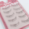 Abestyou 5pairs 9mm Mink Eyelashes Clear Band Eye Lashes Crisscross Transparent Band Upper Eyelashes Handmade Dramatic Lashes