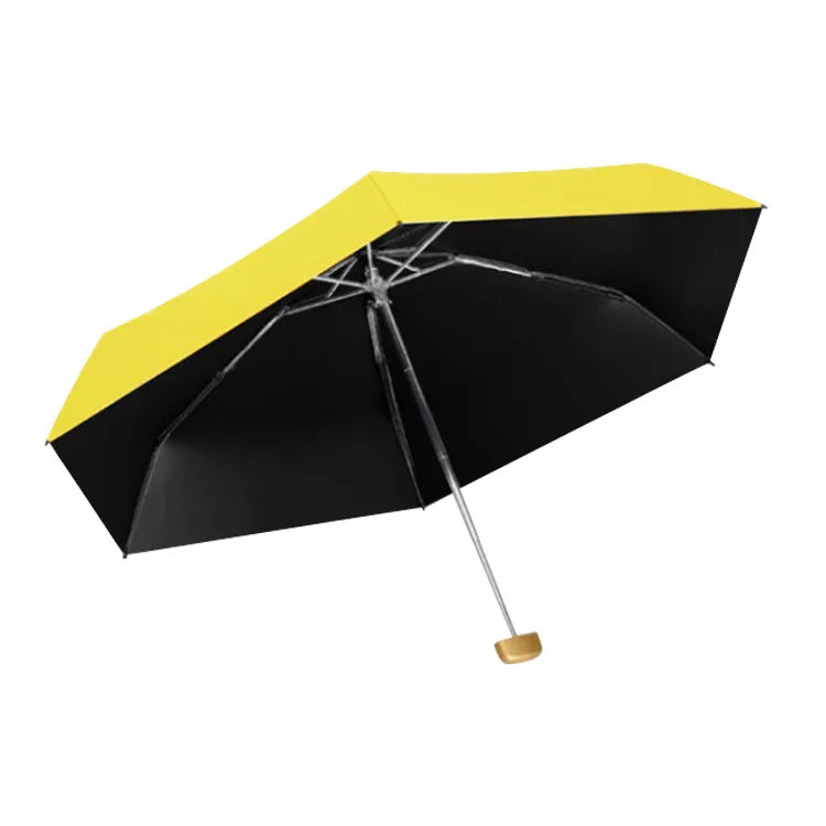 Sun Rain Women's Roman Style Manual Five-Folding Lightweight Flat Mini Umbrella-Compact Storage Small Size