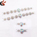 Wholesale Fashion Swimsuit Silver Set Crystal Rhinestone Bikini Connector for Bodybuilding Competition