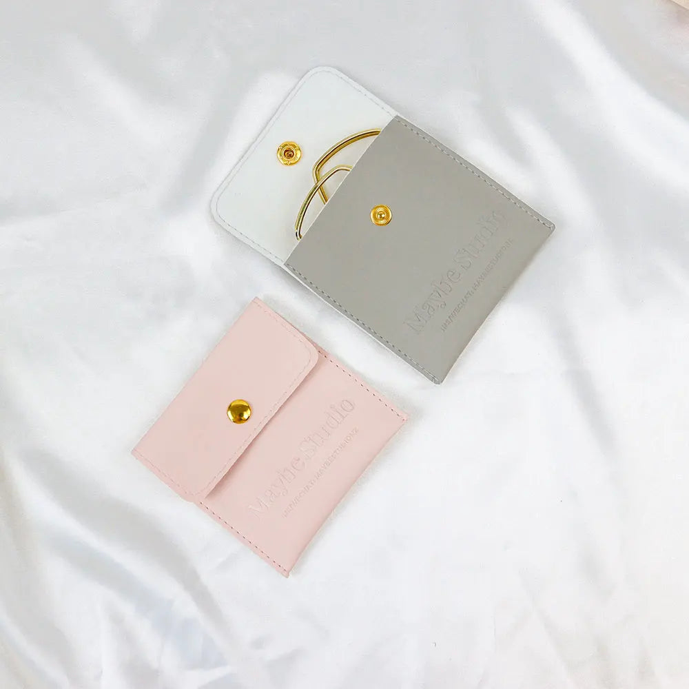 Luxury Custom Logo Velvet Pouch Earrings Necklace Bracelet Ring Microfiber Small Gift Packaging Drawstring Bag Jewelry Pouch