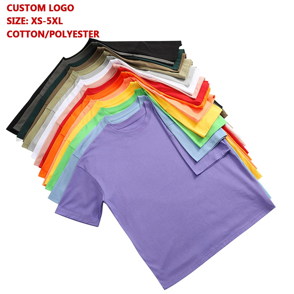 Fashion Custom Logo Sublimation Vintage Cotton Polyester Embossed T Shirt for Men