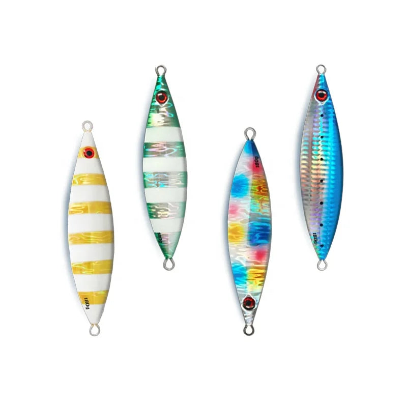 MISTER JIGGING 200g 250g Slow Pitch Laser Reflection Manufacturing Strong Luminous Lead Fishing Lure