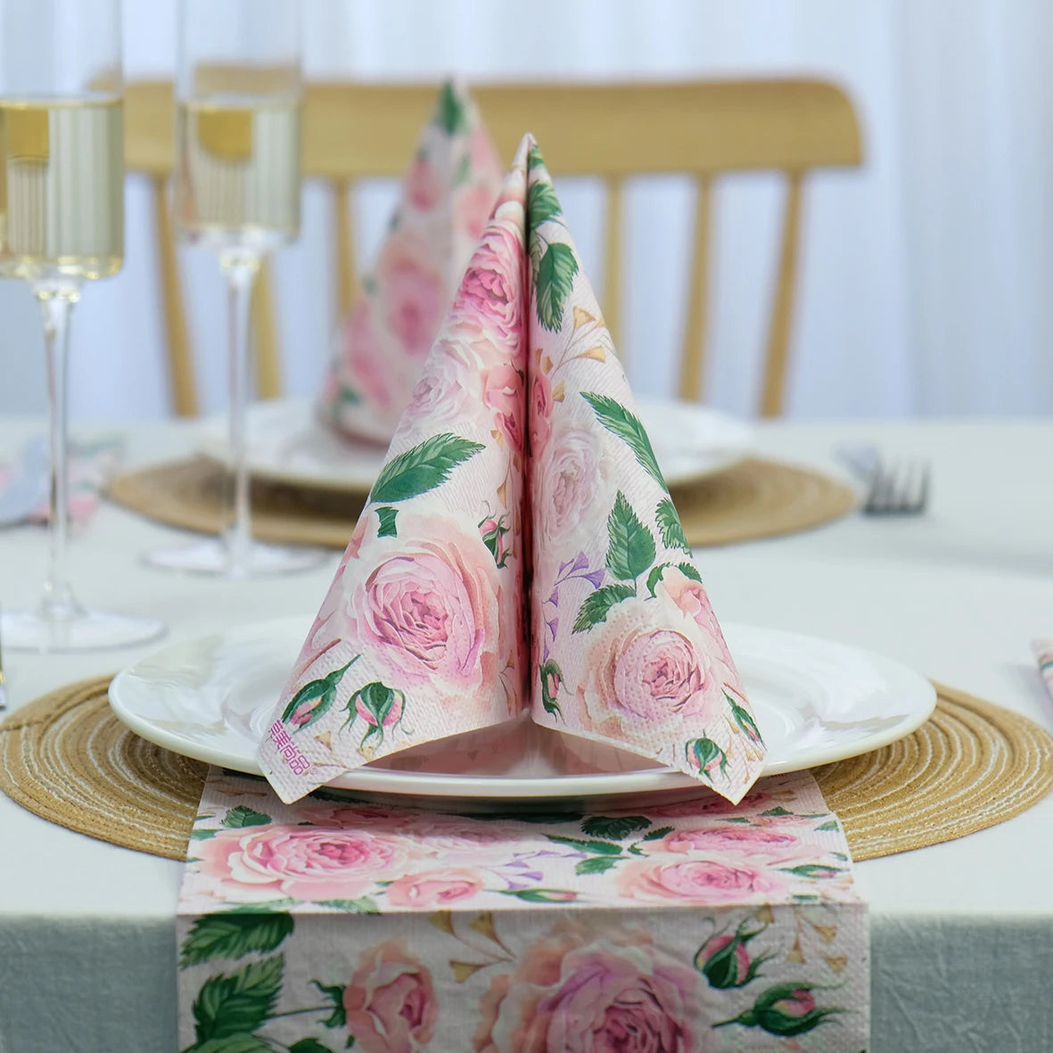 Santian Custom Printed Floral Paper Napkins Soft Tissue for Graduation and Seasonal Occasions Wholesale Available
