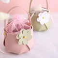 PU Leather Chocolate Sweet Gifts Bag with Handle Candy Gift Favors Packaging Handbag Basket Bags