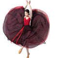 Oriental Belly Dance Training Practice Big Skirt 2 Layer 720 Degree Yarn Skirt
