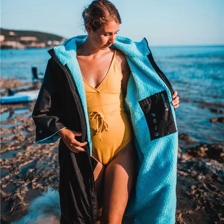 Custom Long Sleeve Dry Clothes Changing Waterproof Quick Dry Surf Poncho