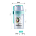 Light Weight Upper and Lower Layer Design Slimming Cup 870ml 1070ml Round Salad Bottle Cup Portable Food Storage Box with Spoon