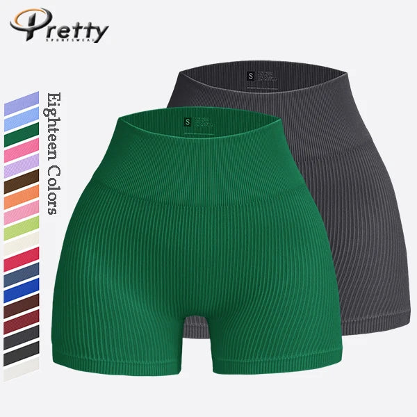 2024 New Hot Sale Wholesale Compression Workout Woman Shorts Gym Running Butt High Waist Multiple Colors Yoga Biker Shorts