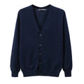 Sweater Cardigan Men's Loose Long Sleeve Hot Sale Casual V Neck Button Cotton Standard Wool Men Computer Knitted Winter