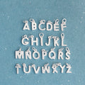 26 Letters a to Z Alphabet Pendant DIY Parts 925 Sterling Silver Bracelet Charm