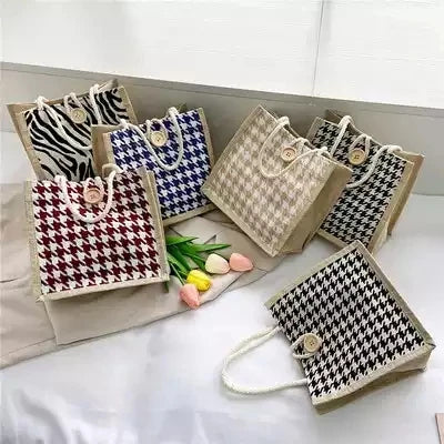 Eco Friendly Green Pe Lamination Burlap Grocery Foldable Reusable Tote Shopping Bags Sac En Jute Bag Manufacturers Canvas Bags