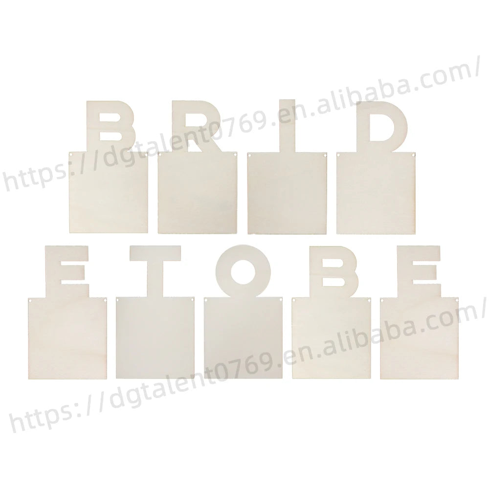 Tailai Bride to Be Just Married Burlap Banner Wedding Party Backdrop Photography Props Wedding Wooden Art Craft Letter With Clip