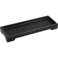 Luxspire Footed Design Decorative Tray Matte Black Dresser Perfume Ring Jewelry Dish Countertop Storage Resin Tray Vanity Tray