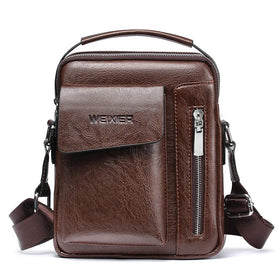 Fashion Waterproof PU Leather Business Casual Men Shoulder Bags Crossbody Messenger Bag Briefcase