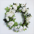 JingRui Realistic Handmade Wedding Gift Garland Decorative Silk Artificial Flowers Wreath 40cm Diameter Modern Style Factory