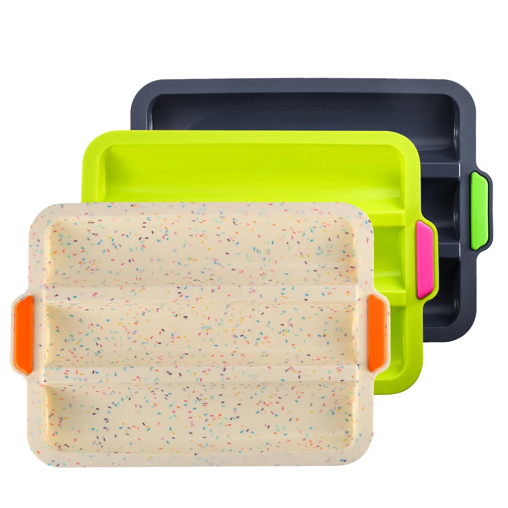 Manjia Silicone French Bread Baking Mold BFJM108 Baking Tray Non-stick Cake Baguette Toast Bread Mold Bread Baking Tool