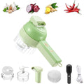 Multifunctional 4 in 1 Portable Electric Vegetable Cutter Set Mini Food Slicer and Chopper for Kitchen Wireless Grinder Peeler