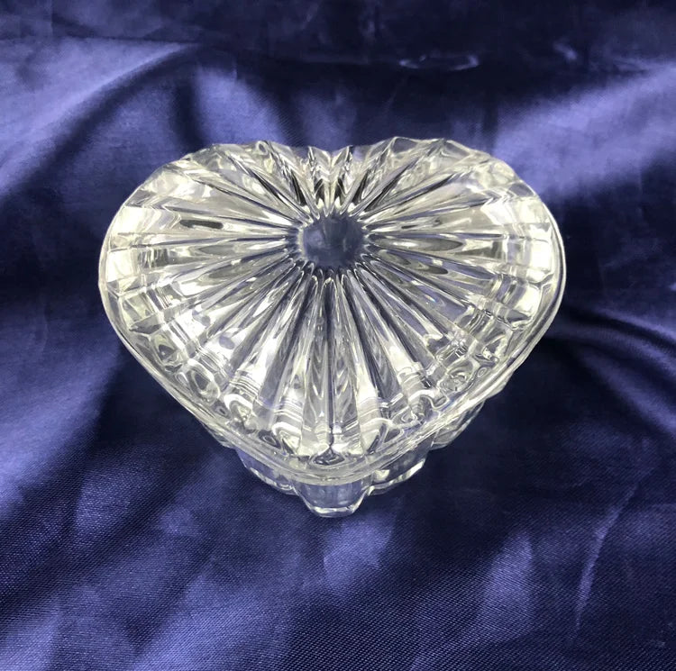 Heart Shape Glass Crystal Jewelry Trinket Boxes MH-QT0464