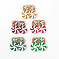 Factory Direct Sales Hip Hop Christmas Shiny Round Candy Earrings Creative Coloured  Acrylic Earrings for Women