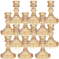 Factory Wholesale 12Pcs 4" Glass Candle Stand Bulk Home Decor Wedding Valentine's Day Festival Party Windowsill Decor