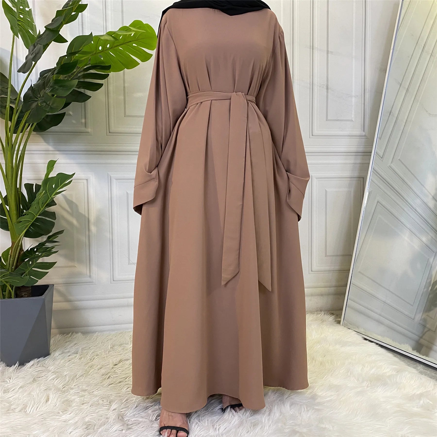 2024 Traditional Abaya for Adults Handmade Modest Simple Islamic Clothing Plus Size Wholesale Dress Women Muslims Inspired Dubai