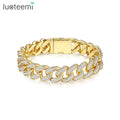 LUOTEEMI Charm Cuban Link Hiphop Hip-Hop Bangle Jewelry Hippie New Bling Iced Out Man Luxury Bracelet