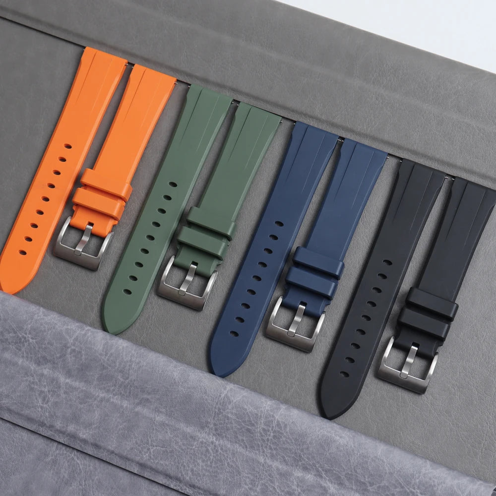 20mm 22mm Quick Release Fkm Rubber Watch Strap Replacement FKM Watch Band