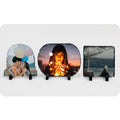 DIY Customizable Natural Stone Limestone Heart Photo Slate in Multiple Shapes Sizes Sublimation Photo Slate for Home Decoration