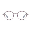 Custom Logo Retro Round Pure Titanium Optical Eyeglasses Frames Diamond-Shaped Prescription Glasses