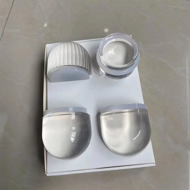 Durable Silent Door Stop Anti-collision Wear Resistance Safety Free Punching Strong Adhesive Door Stop