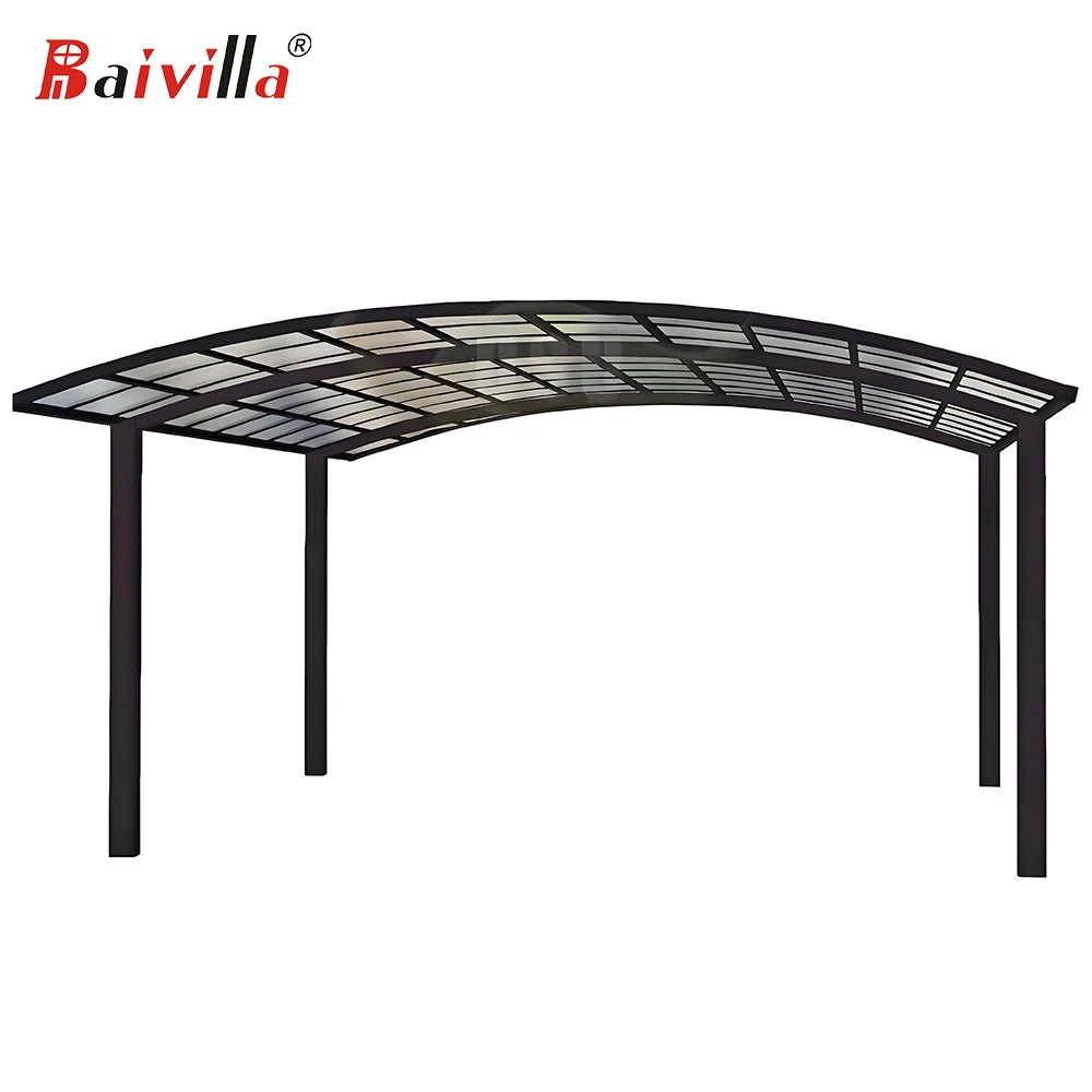 China Factory's Strong and Durable Polycarbonate Cantilever Carport Simple Style Car Garage Designed for Parking Application