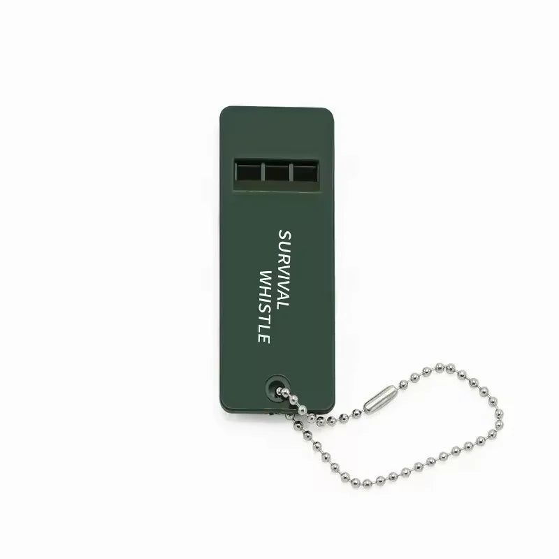 Anthrive 7x2.8cm Green Plastic High Frequency Rescue Outdoor Safety Emergency Multi Audio  Whistle for Hiking Camping