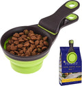 Wholesale Pet Accessories New Folding Silicone Multifunctional Pet Food Spoon With Clip and Measuring Cup Cat Dog Food Spoon