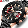 CURREN 8401 Casual Luminous Men Watch Full Steel Band Chronograph Clock Quartz Watches Luxury Customize Logo Wristwatches