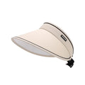 UV Cotton Summer Cap Women Adjustable Elastic Headband Shade Hat Plain Beige Sports Outdoor Fishing Party Visor Beach Compliant