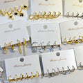Ilona Exquisite Wholesale Women Zircon huggie Earring Fashionable Copper Jewelry Hoop Earrings Sets