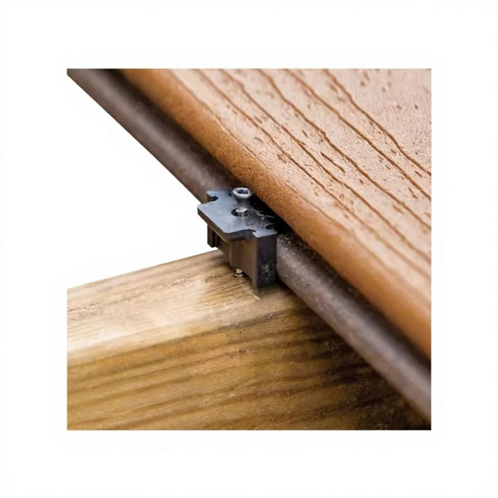 Plastic Composite Decking Clips Hideaway Universal Waterproof Hidden Fastener Clips Outdoor Hotel Apartment Decking Accessories