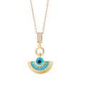 Unisex 18K Gold Silver Plated Devil's Eye Pendant Classic Geometric Charm Stainless Steel Necklace Zircon Copper Anniversary