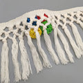 Wholesale Cotton Tassel Fringe Fabric Curtain Carpet Knotted Tassel Fringe Trim Strass