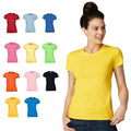 New 180g 100% Cotton Female Round Collar T-shirt Short Sleeve Clothes Pure Cotton Shirt for Women